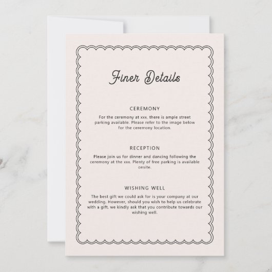 Minimalistische Jalousie Einladung (Vorderseite)