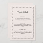 Minimalistische Jalousie Einladung (Vorne/Hinten)