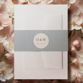 Minimalistische japandi Hochzeit Einladung Einladungsbanderole