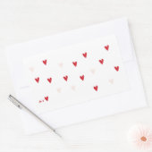 Minimalistische „Je t’❤️“-Tasse Rechteckiger Aufkleber (Umschlag)