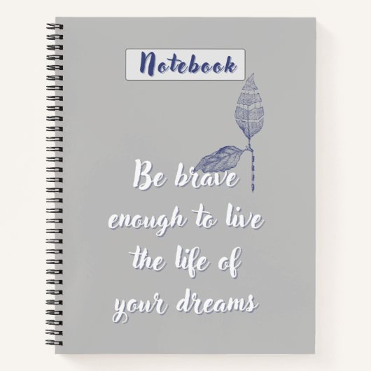 Minimalistische Journalseiten mit Motivation Notizblock (Vorderseite)