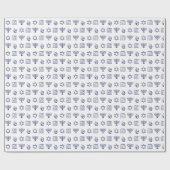 Minimalistische Jüdische Ikonen der weißen Marine Geschenkpapier (Flach)