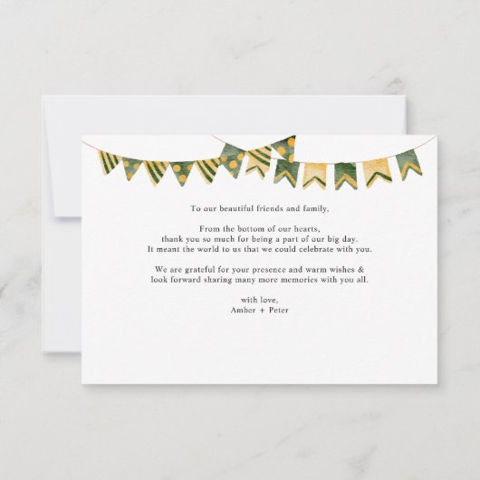 Minimalistische Jungle Party Kinderdusche Danke Ka (Rückseite)