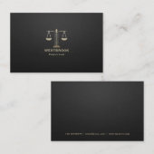 Minimalistische juristische Visitenkarte schwarz u (Vorne/Hinten)