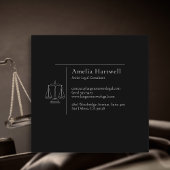 Minimalistische Justizskala Beruflich Quadratische Visitenkarte