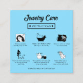Minimalistische Juwelenpflege-Leitfaden mit hellbl Begleitkarte (Vorderseite)