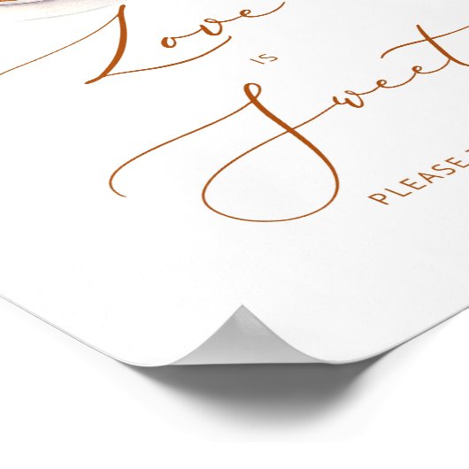 Minimalistische Kaffee-Liebe ist süß nehmen Sie ei Poster (Ecke)