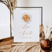 Minimalistische Kaffee-Liebe ist süß nehmen Sie ei Poster