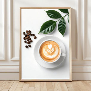 Minimalistische Kaffee-Tassen-Wandkunst, Kaffeepla Poster