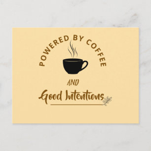 Minimalistische Kaffee-Zitat-Postkarte   Lustiger  Postkarte