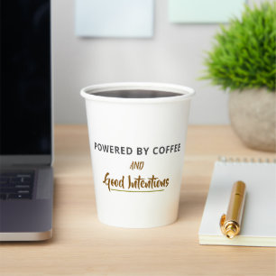 Minimalistische Kaffee-Zitat-Postkarte Lustiges Pappbecher