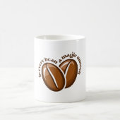 Minimalistische Kaffeebohnen "A Magic Unseen" Kaffeetasse (Mittel)