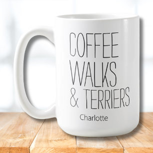 Minimalistische Kaffeewanderungen & Terrier Name h Kaffeetasse
