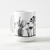 Minimalistische Kaktus-Kaffeetasse Kaffeetasse (Vorderseite Links)