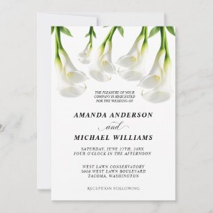 Minimalistische Kalla-Lilien-Hochzeitseinladung Wh Einladung