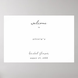 Minimalistische Kalligrafie Brautparty Willkommen Poster