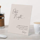 Minimalistische Kalligrafie Datum Nachttischlampen Sockelschild (In SItu)
