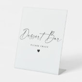 Minimalistische Kalligrafie Dessert Bar Wedding Sockelschild (Vorderseite)