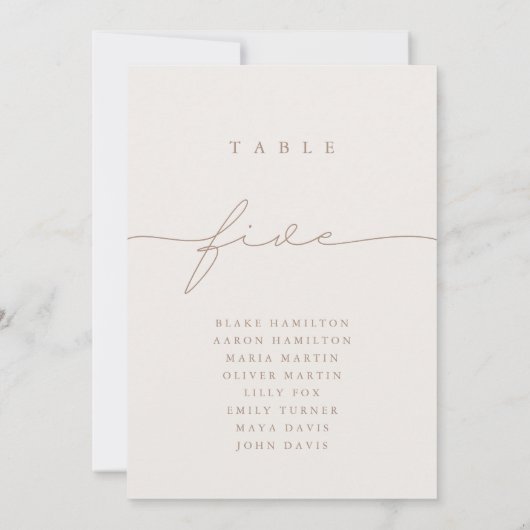 Minimalistische Kalligrafie Elfenbeinküste Fünf Ti (Rückseite)