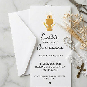 Minimalistische Kalligrafie Erste heilige Kommunio