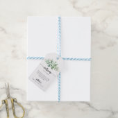 Minimalistische Kalligrafie Eukalyptus Wedding Wil Geschenkanhänger (Mit Garn)