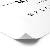 Minimalistische Kalligrafie Eukalyptus Wedding Wil Poster (Ecke)