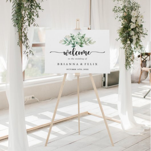 Minimalistische Kalligrafie Eukalyptus Wedding Wil Poster