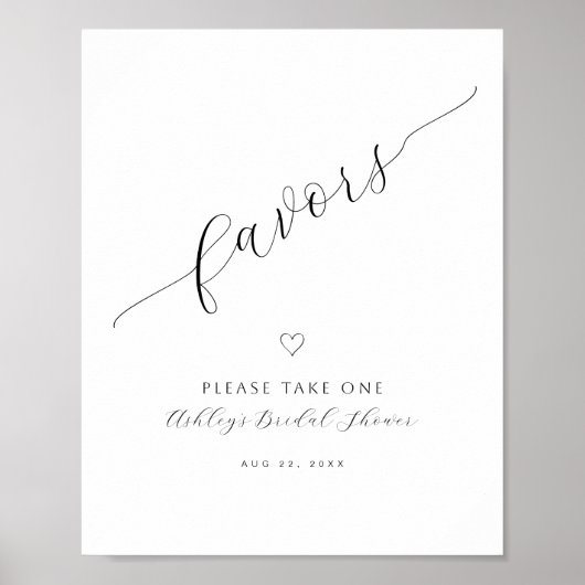 Minimalistische Kalligrafie-Favoriten-Zeichen | Br Poster (Vorne)