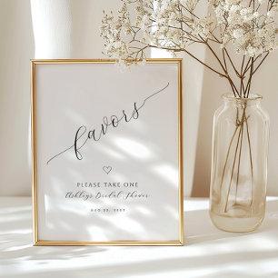Minimalistische Kalligrafie-Favoriten-Zeichen Br Poster