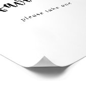 Minimalistische Kalligrafie-Favoriten-Zeichen Poster (Ecke)