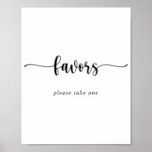Minimalistische Kalligrafie-Favoriten-Zeichen Poster (Vorne)