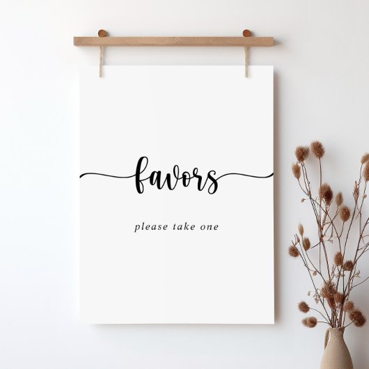 Minimalistische Kalligrafie-Favoriten-Zeichen Poster