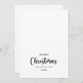 Minimalistische Kalligrafie Frohe Weihnachten (Vorne/Hinten)