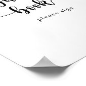 Minimalistische Kalligrafie-Gästebuchsignatur Poster (Ecke)