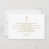 Minimalistische Kalligrafie Gracias Con Oración Ba Dankeskarte (Vorderseite)