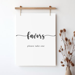 Minimalistische Kalligrafie-Gunstbezeugungsschild Poster