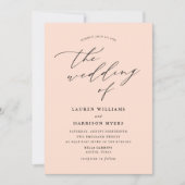 Minimalistische Kalligrafie | Hochzeit Einladung (Vorderseite)