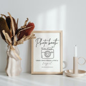 Minimalistische Kalligrafie Hochzeitsszenario Foto Poster