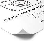 Minimalistische Kalligrafie Hochzeitsszenario Foto Poster (Ecke)