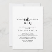 Minimalistische Kalligrafie Ich mache GRILLEN-Enga Einladung (Vorderseite)