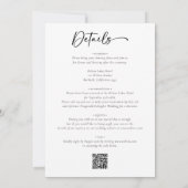 Minimalistische Kalligrafie in einer Hochzeit Einladung (Rückseite)