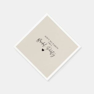 Minimalistische Kalligrafie-Junggesellinnen-Abschi Serviette