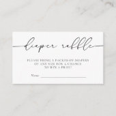 Minimalistische Kalligrafie Kinderdusche Diapr Raf Begleitkarte (Vorderseite)