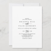 Minimalistische Kalligrafie Lässige Einladung zur (Vorderseite)