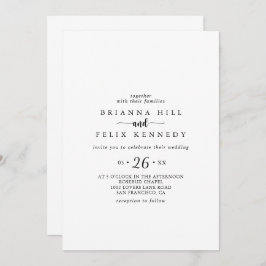 Minimalistische Kalligrafie Lässige Einladung zur 