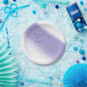 Minimalistische Kalligrafie-Lavender-Wasserfarbenh Pappteller (Party)