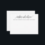 Minimalistische Kalligrafie Neue Eltern wünschen & Hinweiskarte<br><div class="desc">Nutzen Sie diese moderne Wunschkarte in Ihrem Party,  um den Gästen eine persönliche Note für den Ehrengast verlassen. Fügen Sie Ihre Informationen zum Vorlagenformular hinzu. Das erweiterte Bearbeitungsmenü erlaubt es Ihnen,  die Farben und die Schriftart zu ändern.</div>