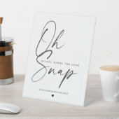 Minimalistische Kalligrafie Oh Snap-Hochzeit Sockelschild (In SItu)