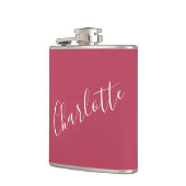 Minimalistische Kalligrafie Personalisiert Name Ma Flachmann (Links)