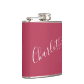 Minimalistische Kalligrafie Personalisiert Name Ma Flachmann (Rechts)